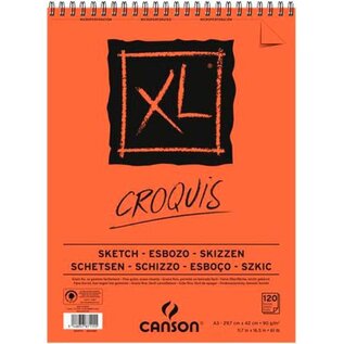 Canson: Schetsblok XL - A3 (297x420mm) 90g, 120 vel - Wit