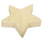 Houten ster met geperforeerd, 10x10x2,5cm