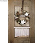 Houten ster met geperforeerd, 10x10x2,5cm