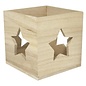 Houten theelichthouder - Sterrenpracht