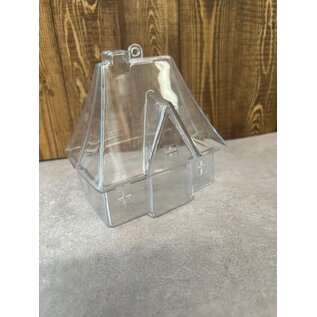 Plastic huis 2-delig ca. 10x9,5cm