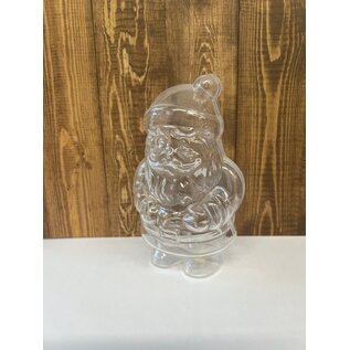 Plastic kerstman 2-delig ca. 13x7,5cm