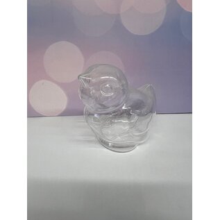Plastic vogel 2-delig ca. 9,5x9cm