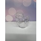 Plastic vogel 2-delig ca. 9,5x9cm