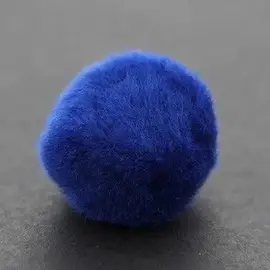 Pompon 25mm blauw 40st