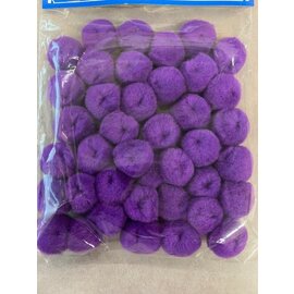 Pompon violet 25mm