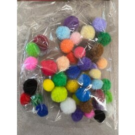 Mix PomPon Set assortiment kleuren 48 ST