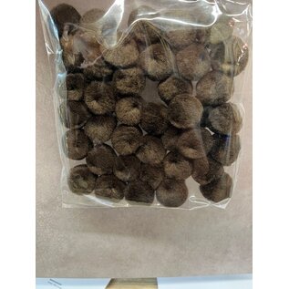 Pompon donkerbruin 25mm