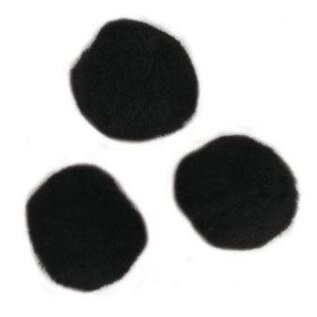 Pompons zwart 20 mm  50 st.