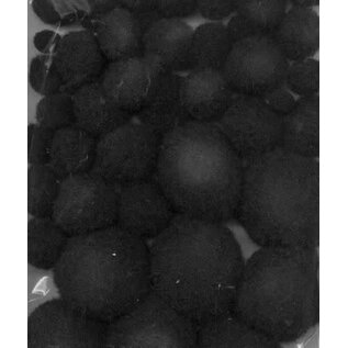 Mix PomPons Set zwart 50st. 1.0 - 1.5 - 2.0 - 2.5 cm