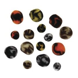 Pompons Animal 100st?  kleuren assort.
