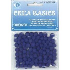 Pompon blauw 7mm