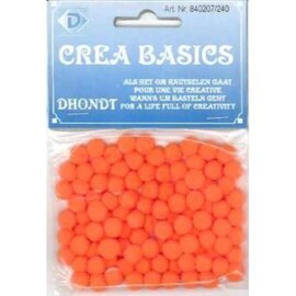Pompons oranje 7mm