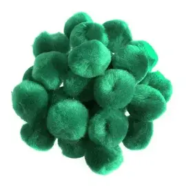 Pompons groen 13mm