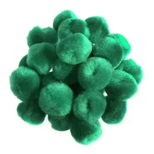Pompons groen 13mm