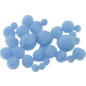 Pompons 8-20mm blauw 100st.