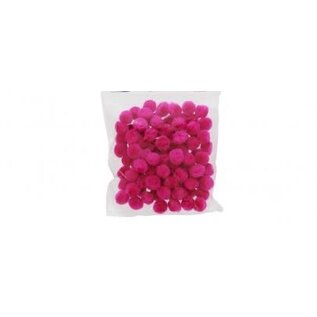 Pompons fuchsia 13mm