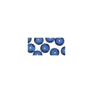 Pailletten, schotel, 6mm ø, 6 g, donker blauw