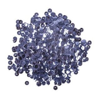 Pailletten, 6mm ø, schotel middenblauw