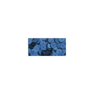 Pailletten, glad, 6mm ø, doosje à 7 g, d.blauw