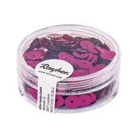 Pailletten, 6mm ø, schotel, doosje à 6 g, wasbaar, rood-lila