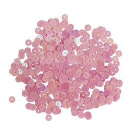 Pailletten,6mm ø, glad, doosje à 6 g, rose