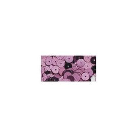 Pailletten, glad, 6mm ø, doosje à 7 g, d.rose