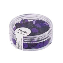 Pailletten,6mm ø, glad, doosje à 6 g, wasbaar, d.lila