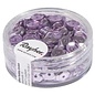 Pailletten, schotel, 6mm ø, doosje à 6 g, d.rose