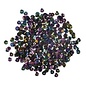Pailletten, 6mm ø, schotel, doosje à 6 g, wasbaar, iris. zwart