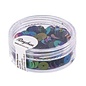 Pailletten,6mm ø, glad, doosje à 6 g, wasbaar, iris. zwart