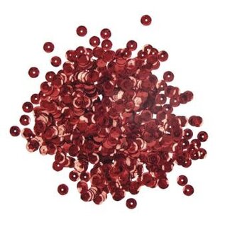 Pailletten, 6mm ø, schotel, doosje à 6 g, wasbaar, rood