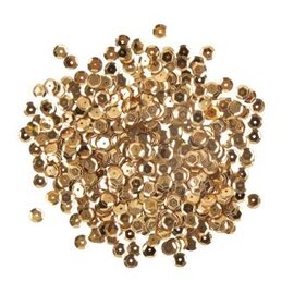 Pailletten, 6mm ø, schotel, doosje à 6 g, wasbaar, goud