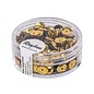 Pailletten, 6mm ø, schotel, doosje à 6 g, wasbaar, goud