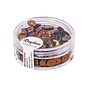 Pailletten, 6mm ø, schotel, doosje à 6 g, wasbaar, d.bruin