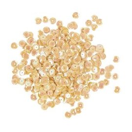 Pailletten, 6mm ø, schotel, doosje à 6 g, wasbaar, iris. geel