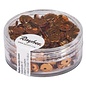 Pailletten, schotel, 6mm ø, doosje à 6 g, d.bruin