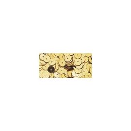 Pailletten, glad, 6mm ø, doosje à 7 g, goud
