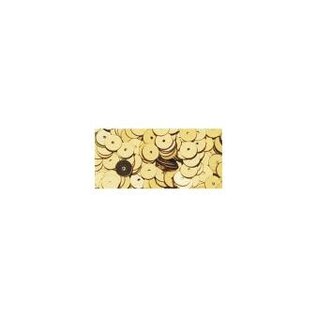 Pailletten, glad, 6mm ø, doosje à 7 g, goud