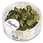 Pailletten, glad, 6mm ø, doosje à 7 g, olijf-groen