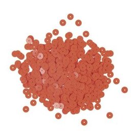 Pailletten,6mm ø, glad, doosje à 6 g, wasbaar, oranje