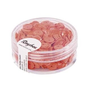 Pailletten, 6mm ø, schotel, doosje à 6 g, wasbaar, oranje
