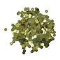 Pailletten,6mm ø, glad, doosje à 6 g, wasbaar, olijf-groen