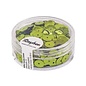 Pailletten, 6mm ø, schotel, doosje à 6 g, wasbaar, olijf-groen