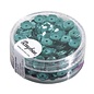 Pailletten, schotel, 6mm ø, doosje à 6 g, jade-groen
