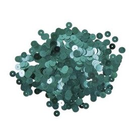Pailletten,6mm ø, glad, doosje à 6 g, wasbaar, jade-groen