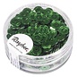 Pailletten, schotel, 6mm ø, doosje à 6 g, groen