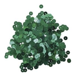 Pailletten,6mm ø, glad, doosje à 6 g, wasbaar, blauwgroen
