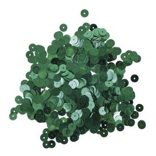 Pailletten,6mm ø, glad, doosje à 6 g, wasbaar, blauwgroen