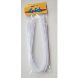 Chenilledraad 50 cm wit 10 st.
